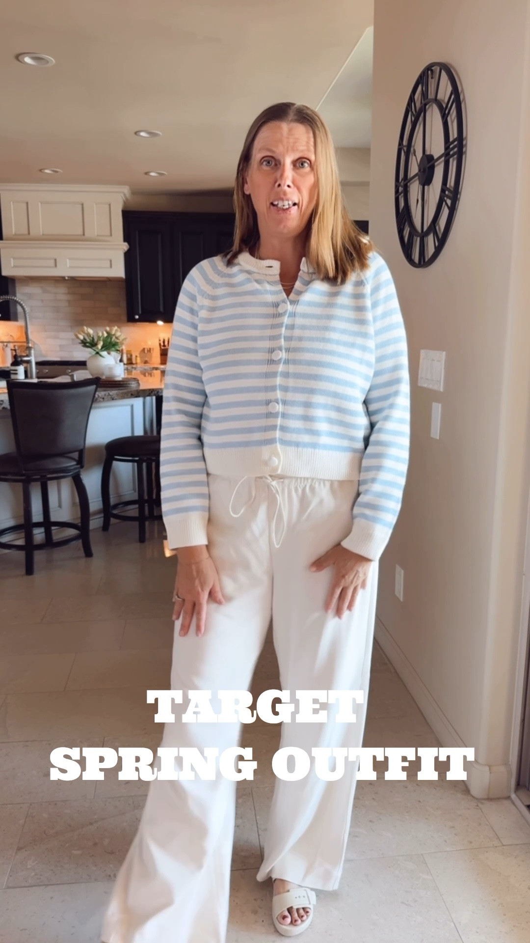 Target Spring Outfit
#targetstyle

Effortless style, vacation outfit idea, easy everyday pants,neutral sandals, feminine summer style, affordable fashion find
Striped cardigan, spring sweater, white wide leg pants, crocs 

#LTKSpringSale #LTKOver40 #LTKootd
