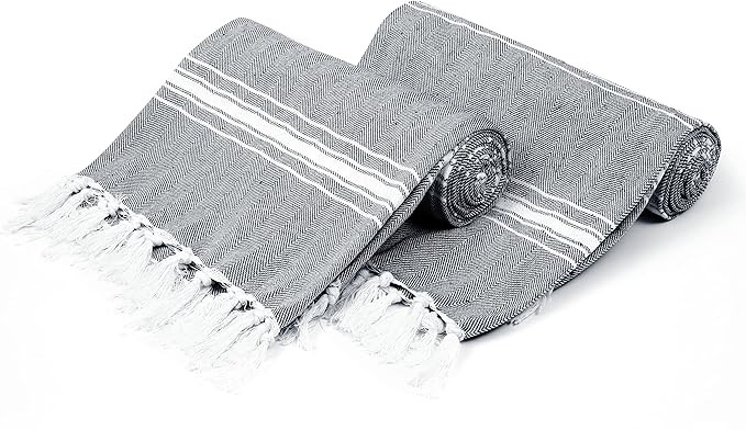 Belizzi Home Turkish Beach Towel -Large Beach Towels Oversized 2 Pack - Soft Durable Compact Ligh... | Amazon (US)