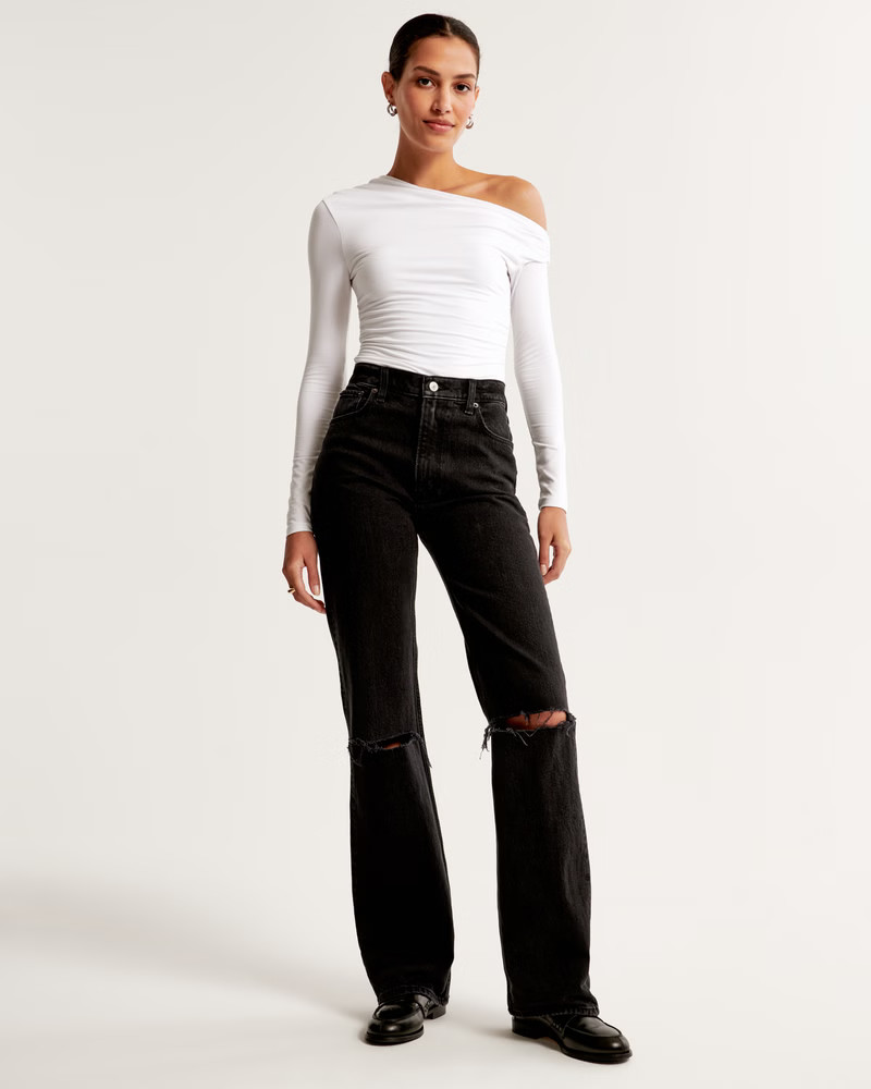Women's High Rise 90s Relaxed Jean | Women's Clearance | Abercrombie.com | Abercrombie & Fitch (US)