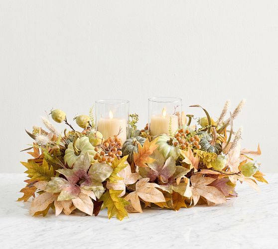 Faux Mixed Autumnal Centerpiece | Pottery Barn (US)