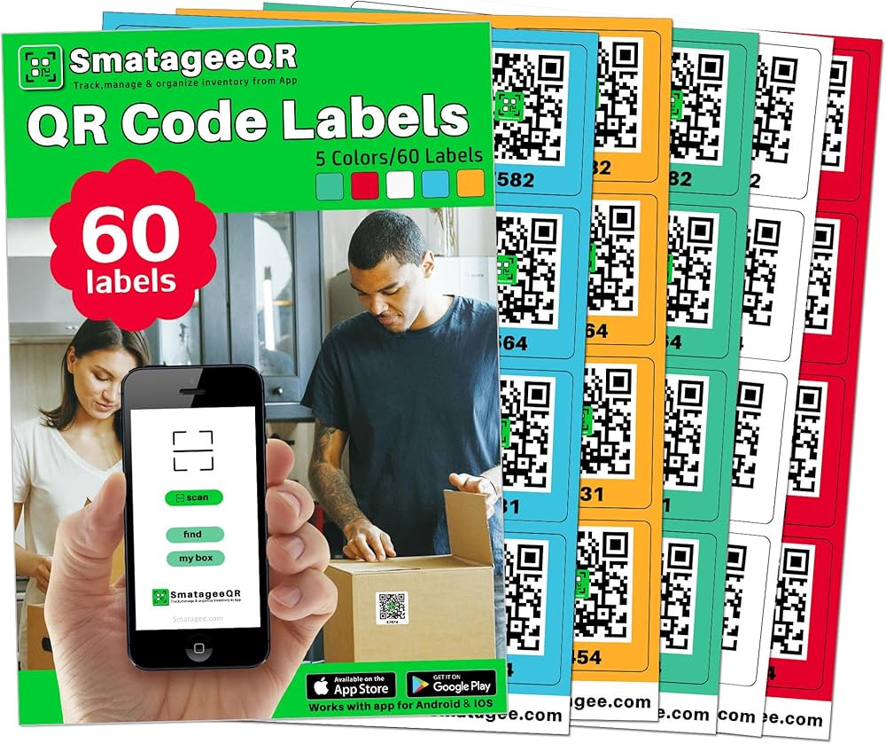 Smatagee QR Code Labels for Storage Bins,Office Organization,Moving Containers,Inventory Organize... | Amazon (US)