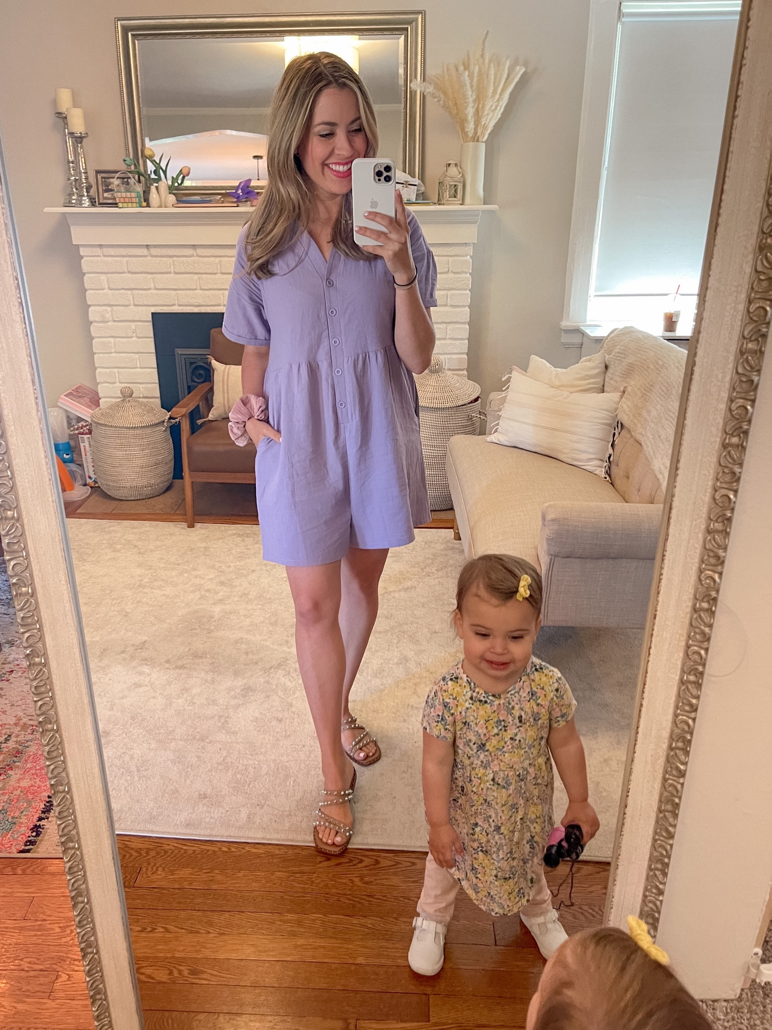 I love a romper for spring/summer because they’re easy to dress up or down. Throw one on and immediately look put together. Loving this amazon lavender romper. I’m in a size small and it’s still very roomy. Steve Madden studded sandals to finish the look. Toddler as the cherry on top haha

#LTKstyletip #LTKunder50 #LTKshoecrush