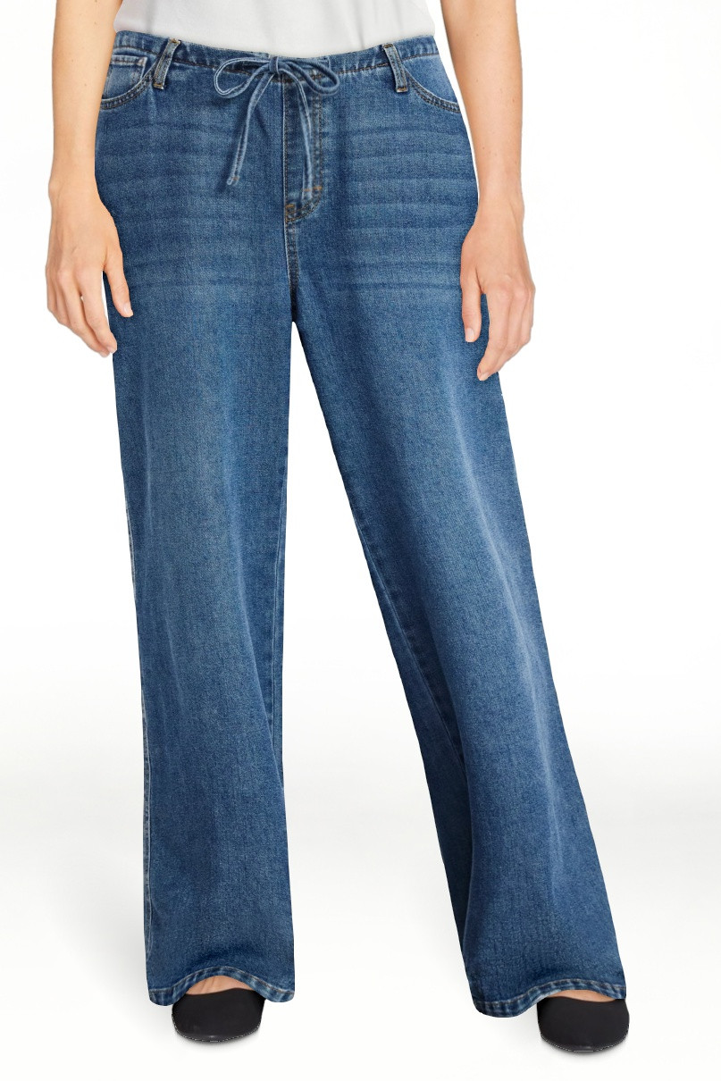 No Boundaries Mini Waistband Wide Leg Pants, 31'' Inseam, Women's Sizes XXS-XXL | Walmart (US)