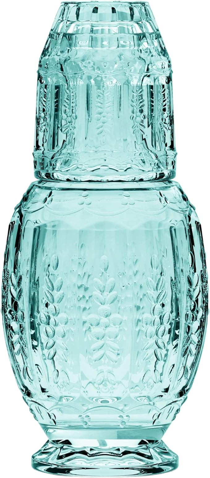 Elle Decor Vintage Bedside Water Carafe with Tumbler Glass – Elegant Pitcher and Matching Drink... | Amazon (US)