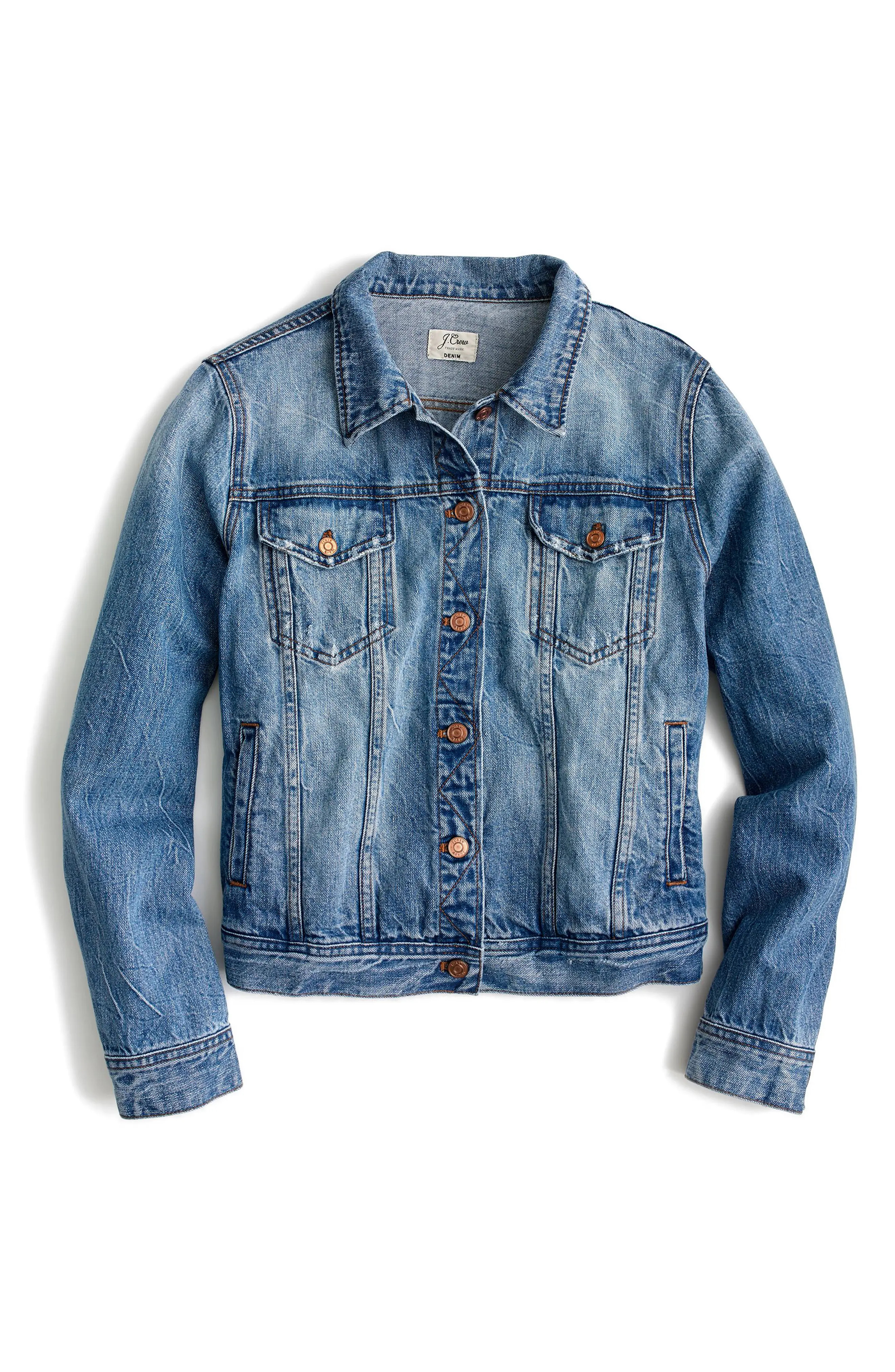 J.Crew Classic Denim Jacket (Regular & Petite) | Nordstrom | Nordstrom