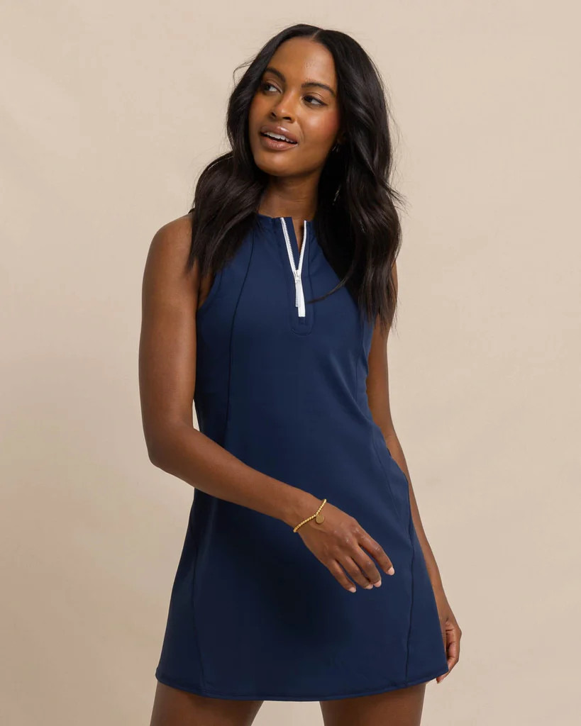 Frances Zip Front Performance Dress | Southern Tide