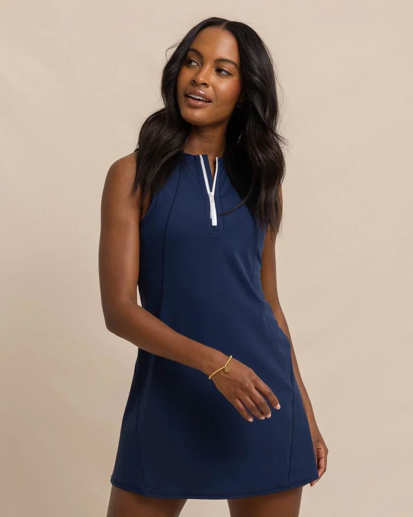 Frances Zip Front Performance Dress | Southern Tide