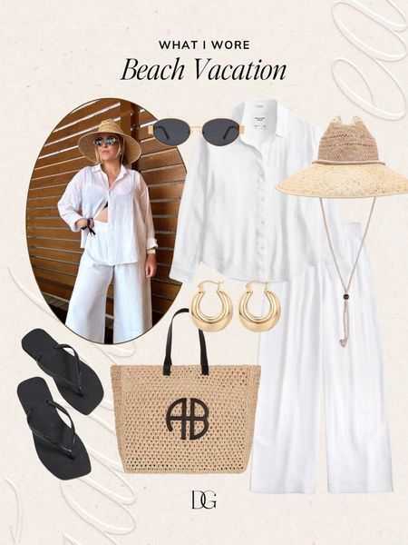 What I wore: Beach vacation〰️  Vacation outfits, resort wear, resort wear 2024, resortwear, vacation accessories, resort wear accessories, bucket hat, straw hat, beach hat, beach jewelry, trendy sunglasses, designer sunglasses, beach sandals, vacation sandals, vacation shoes, casual beach outfit, beach bag, matching set

#LTKtravel #LTKstyletip