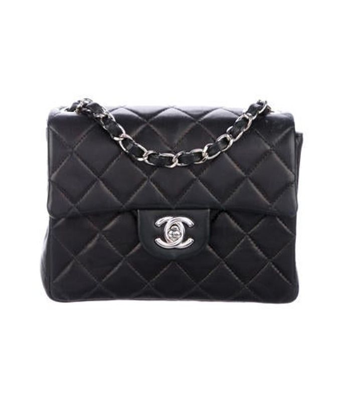 Chanel Square Classic Mini Flap Bag Black Chanel Square Classic Mini Flap Bag | The RealReal