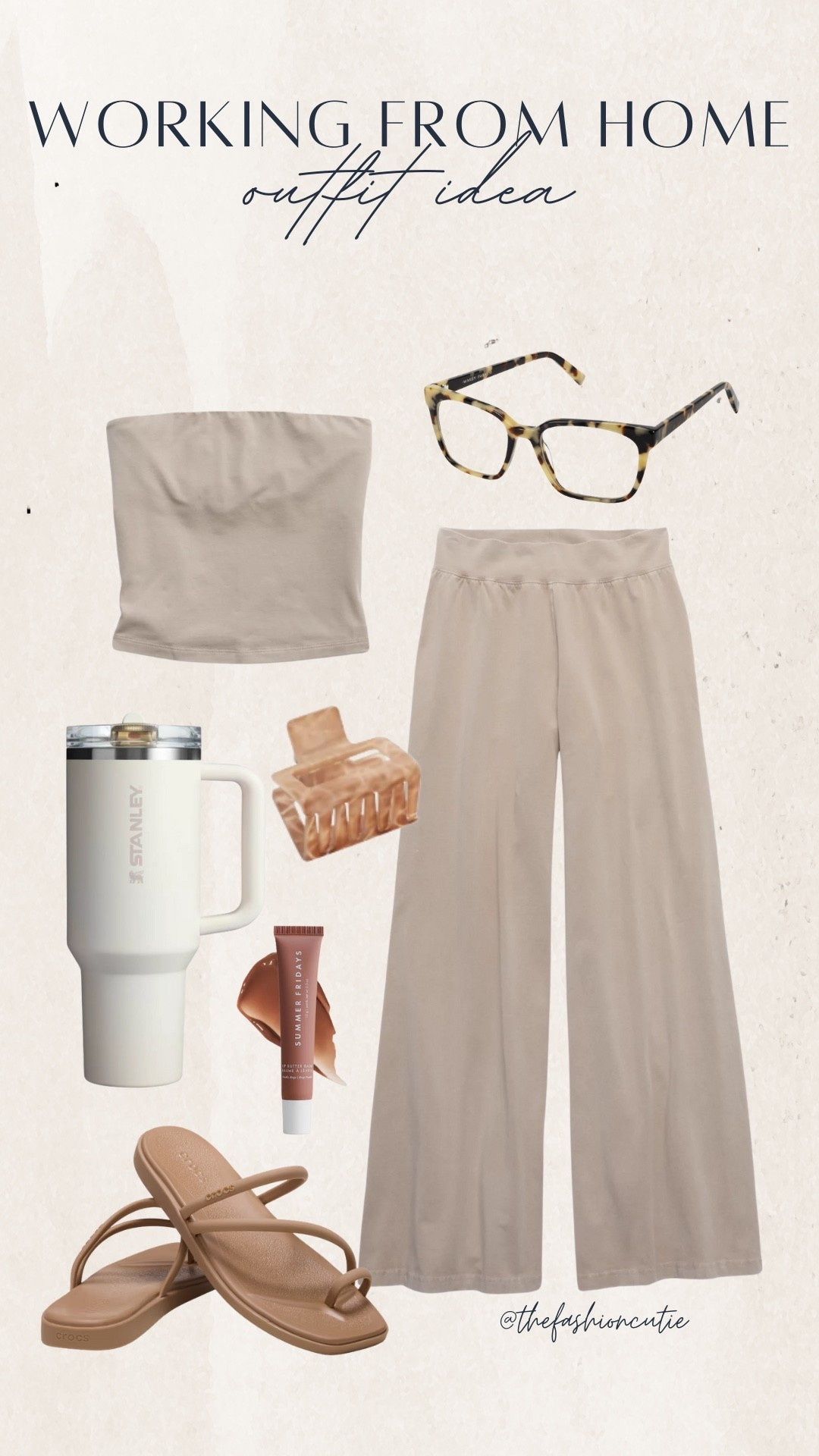 WFH girlie essentials: cozy wide-leg pants, an easy tube top, and my favorite Crocs. Add a Stanley, lip balm, and a claw clip and you’re ready to hop on Zoom.

#LTKFindsUnder100 #LTKStyleTip #LTKShoeCrush