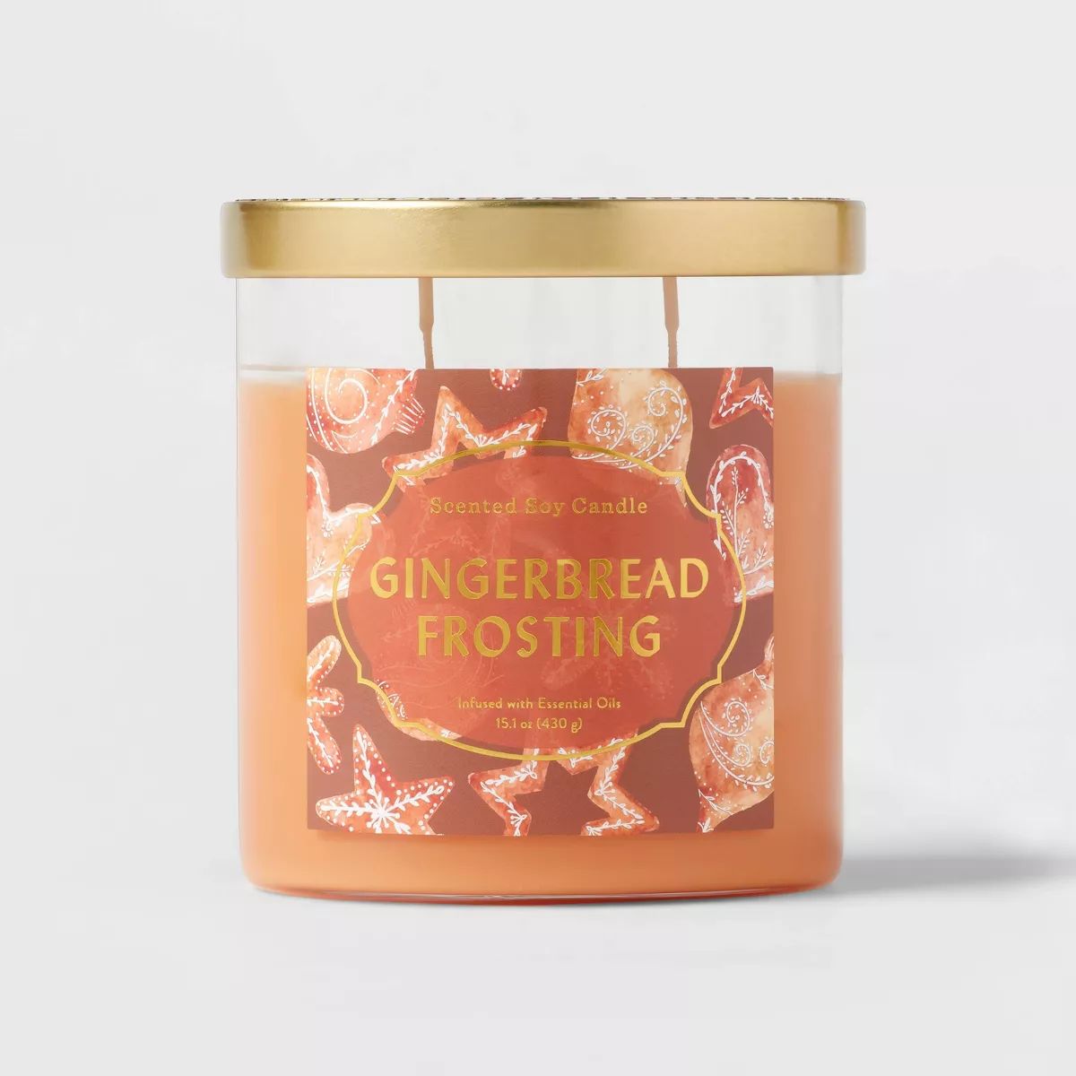 15.1oz Lidded Glass Jar Gingerbread Frosting Candle - Opalhouse™ | Target