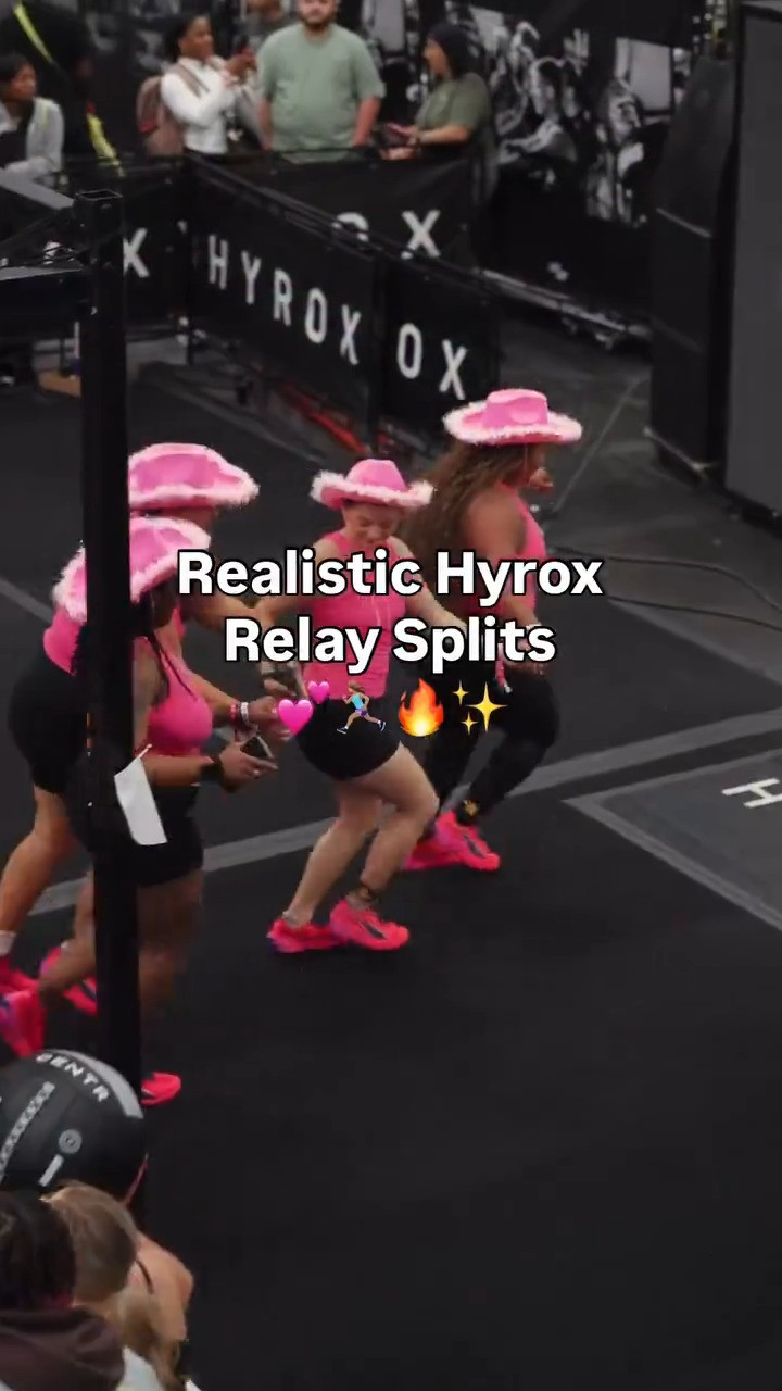 If you've been wondering what Hyrox relay splits look like, here's a realistic example from our race.

This outfit got me through carries, sleds, burpees, and everything in between. Comfortable enough to race in, which is exactly what I look for. 

 #LTKfitnessgoals #LTKActive #LTKMidsize