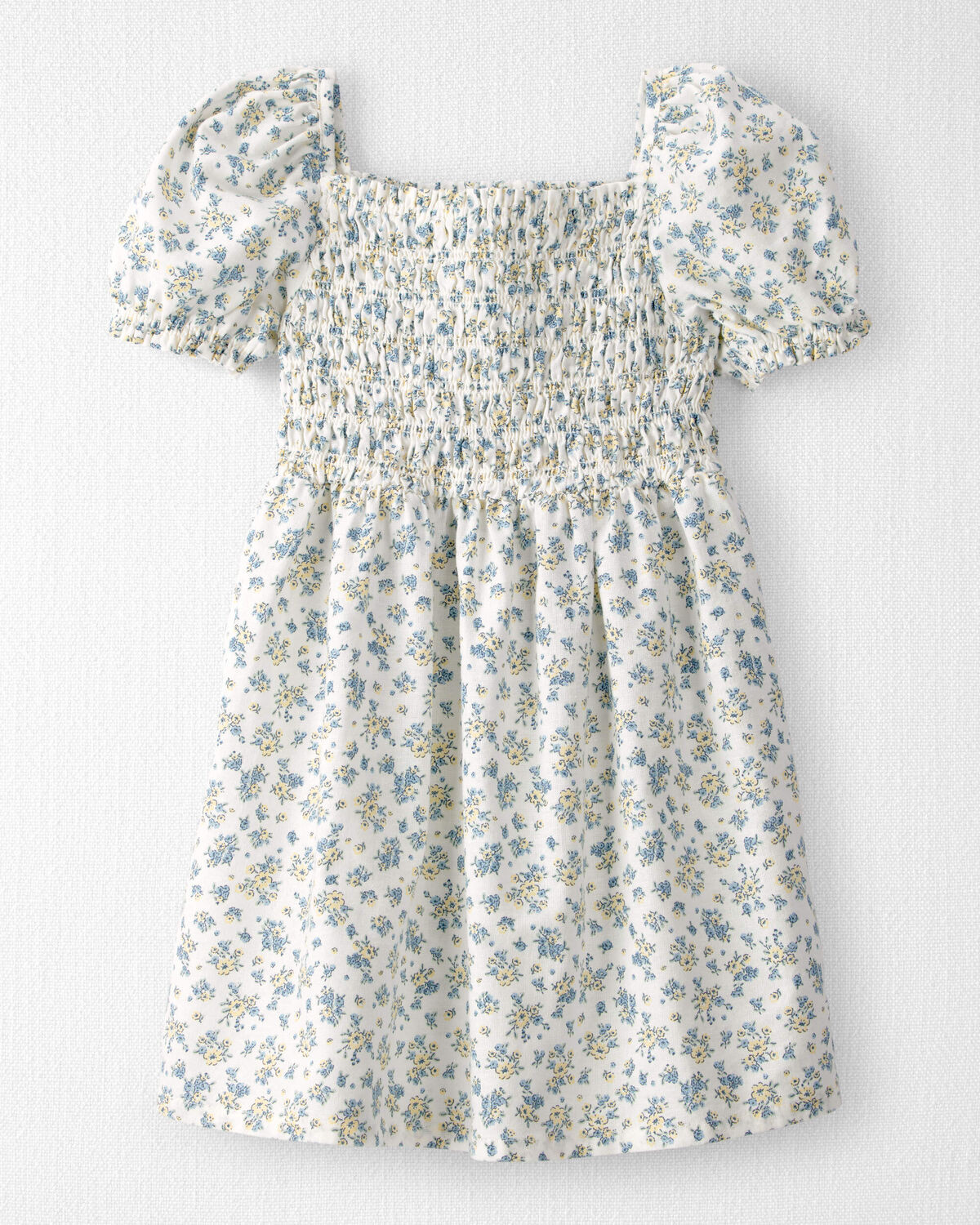 Toddler Girl Smocked Dress Made with Organic Cotton in Spring Bloom Print | Carter's Inc