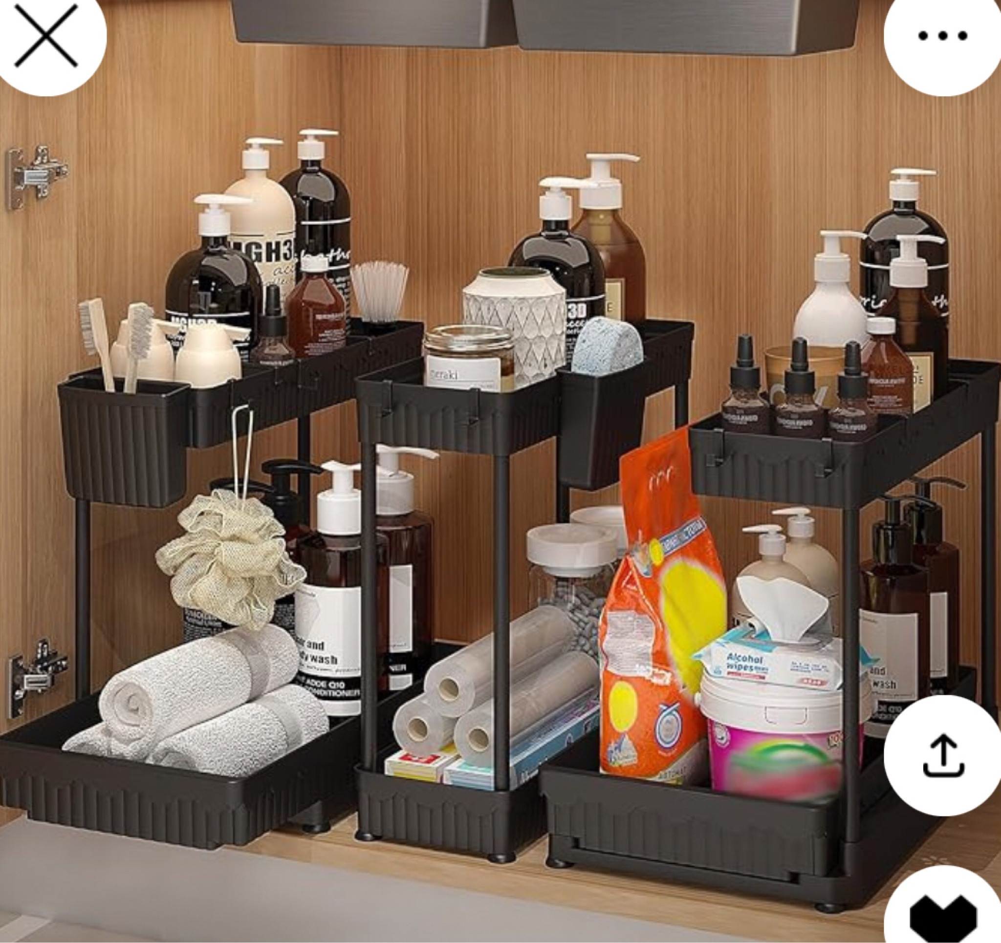 Perfect for under sink storage, pantry storage or laundry room. 

#LTKsalealert #LTKhome