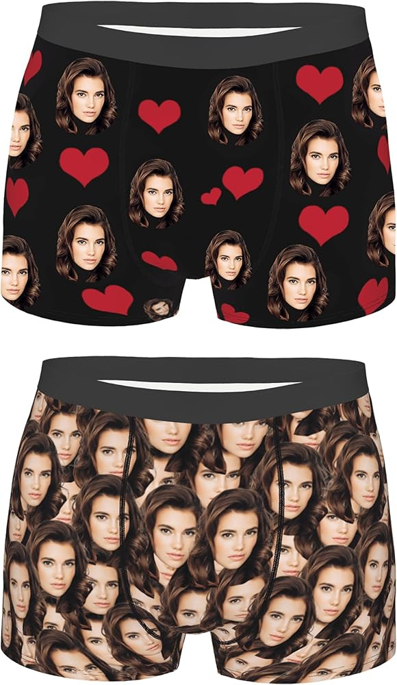 2 Pack Custom Underwear for Men, Custom Boxers for Men with Face, Gift for Boyfriend Birthday Uni... | Amazon (US)