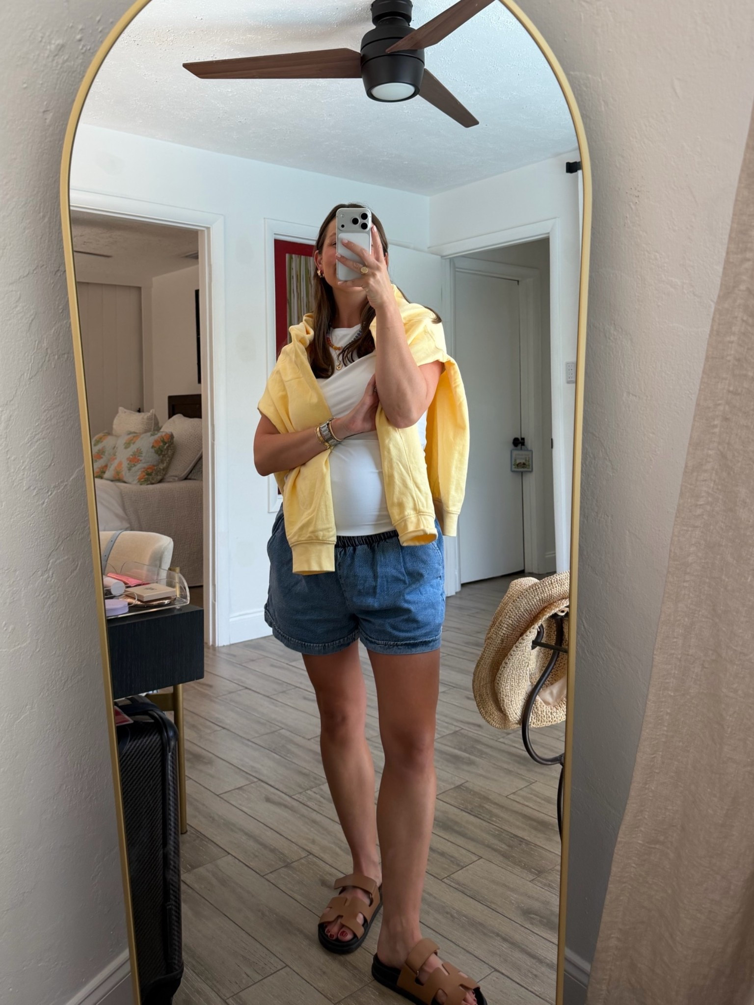 Favorite maternity denim shorts are 25% off rn! & such a great comfy, stretchy tee. Wearing a medium in both👖

#LTKBump #LTKootd #LTKmomlife