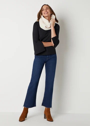 Sachem Scarf in Shearling Fleece (Cream) | Dudley Stephens