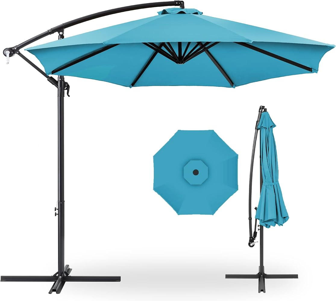 Best Choice Products 10ft Offset Hanging Market Patio Umbrella w/Easy Tilt Adjustment, Polyester ... | Amazon (US)