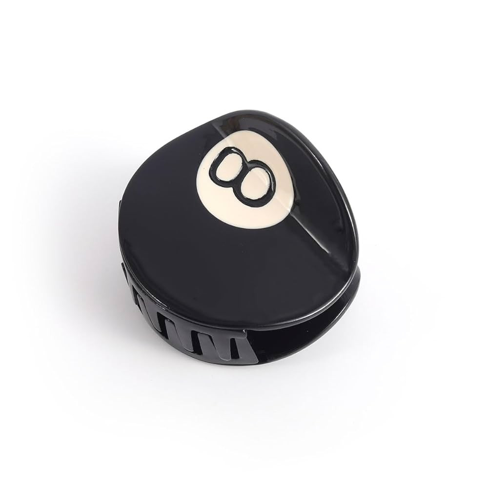 Black 8 Ball Golf Club Hair Claw Clip for Women, 5.4cm/2.12 inches, Acetate Hair Claw 1PC | Amazon (US)