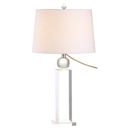 Jonathan Y Clear Charlotte 28.5"" Crystal LED Table Lamp | HSN