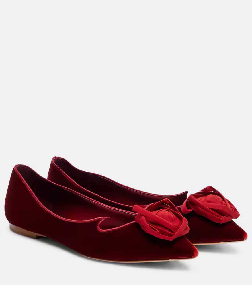 Roger Vivier Rose Vivier velvet ballet flats | Mytheresa (US/CA)
