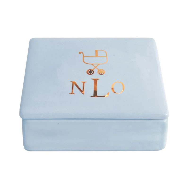 New Baby Keepsake Monogrammed Box | Ruby Clay Company