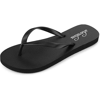 shevalues Slim Flip Flops for Women Beach Rubber Shower Shoes Basic Thong Sandals | Amazon (US)