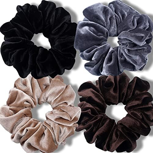 IVARYSS Extra Large Scrunchies for Women's Thick Hair, Premium Velvet Soft Jumbo Scrunchy, XL 6 i... | Amazon (US)