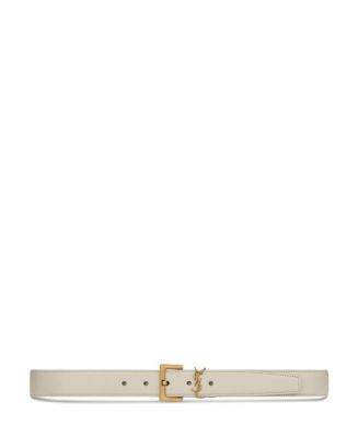 Cassandre Belt with Square Buckle in Shiny Box Leather | Bloomingdale's (AU)