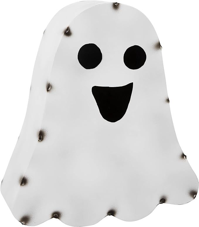 Mud Pie, Smile, Halloween Mouth Ghost Lantern, White, 9.5" x 3.25" Dia, 9 1/2" x 3 1/4" | Amazon (US)