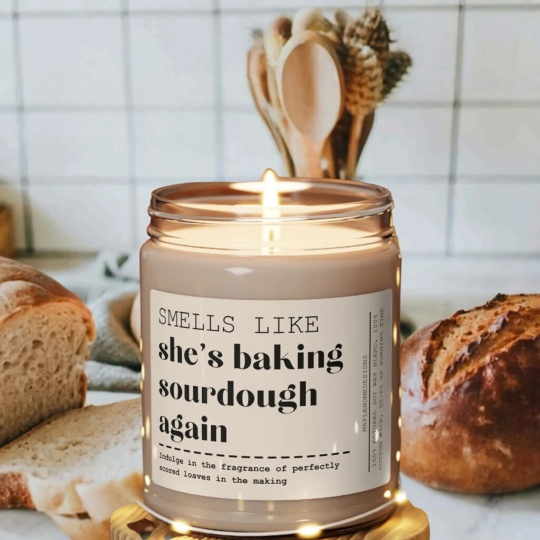 Sourdough Candle, Funny Baking Sourdough Starter Kit, Unique Einkorn Sourdough Bread Homemaker Gi... | Etsy (US)