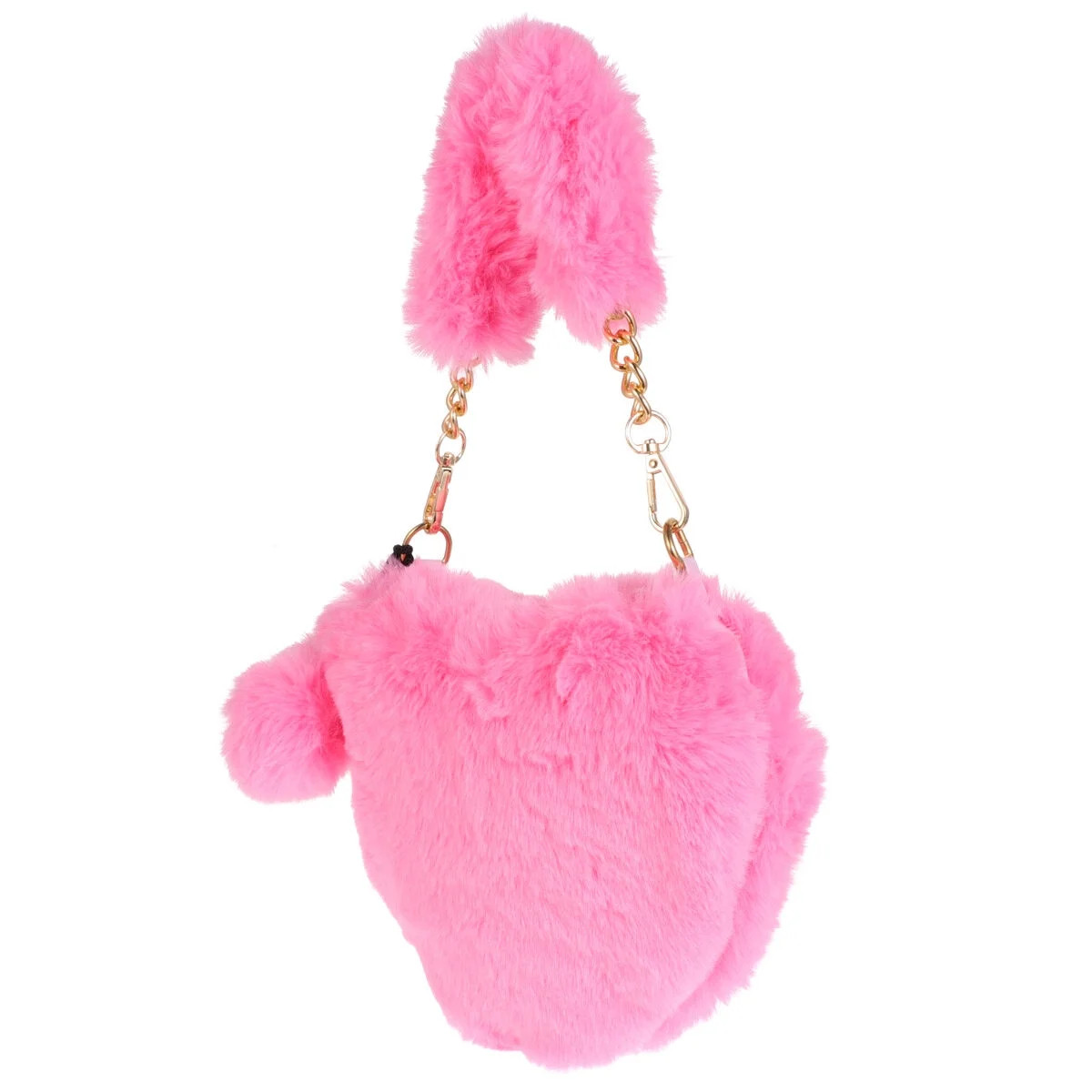1Pc Plush Handbag Fashion Heart Shaped Bag Lovely Fluffy Bag for Girls | Walmart (US)