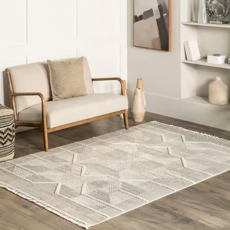 Beige Constance Tiled Geometric Area Rug | Rugs USA