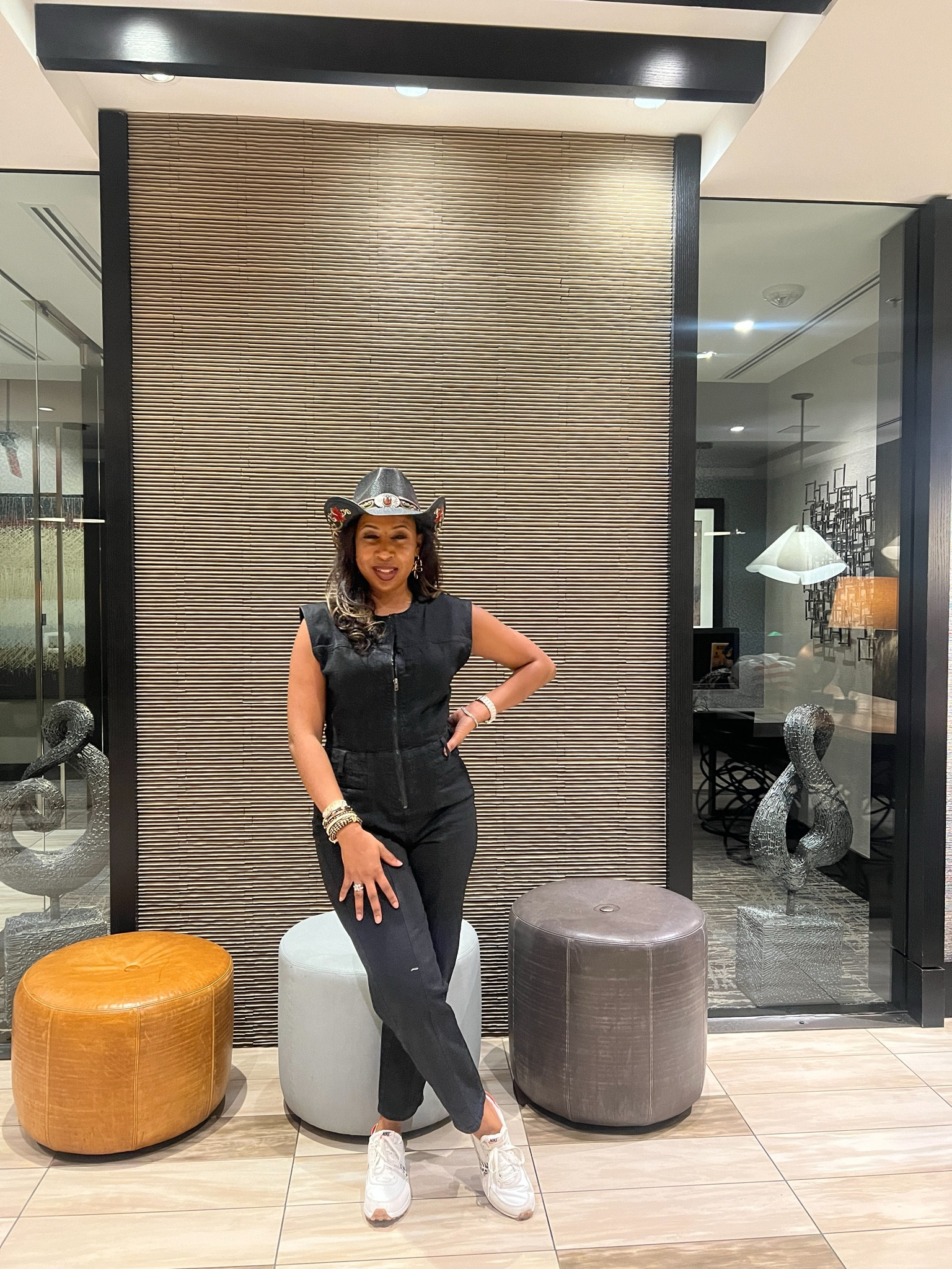 Mixing and matching textures with my black denim jumpsuit, animal print sneakers, and floral cowgirl hat. Who said fall fashion can't be fun? 😉🍂 #WittyFashion #DenimDarling #JumpSuit #TargetStyle #AmazonFashion

#LTKOver40 #LTKStyleTip #LTKSaleAlert
