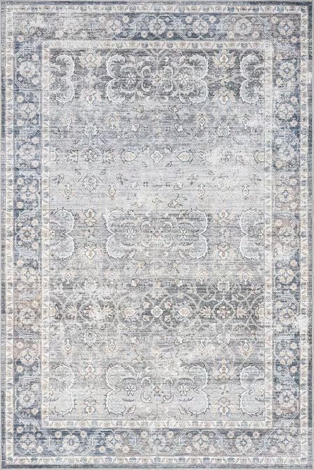 Grey Shannon Spill Proof Washable Area Rug | Rugs USA