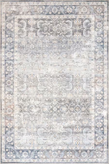 Gray Shannon Washable Stain Resistant Area Rug | Rugs USA