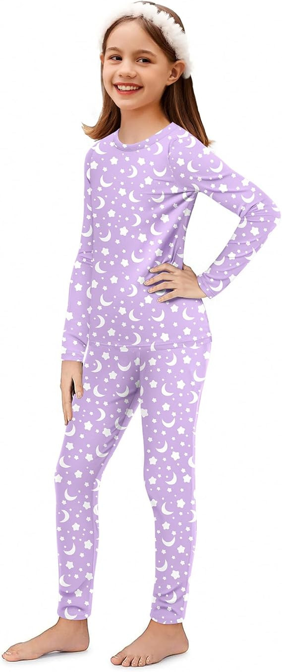 Arshiner Thermal Underwear for Kids Long Johns Girls Base Layer Top and Bottom Set | Amazon (US)