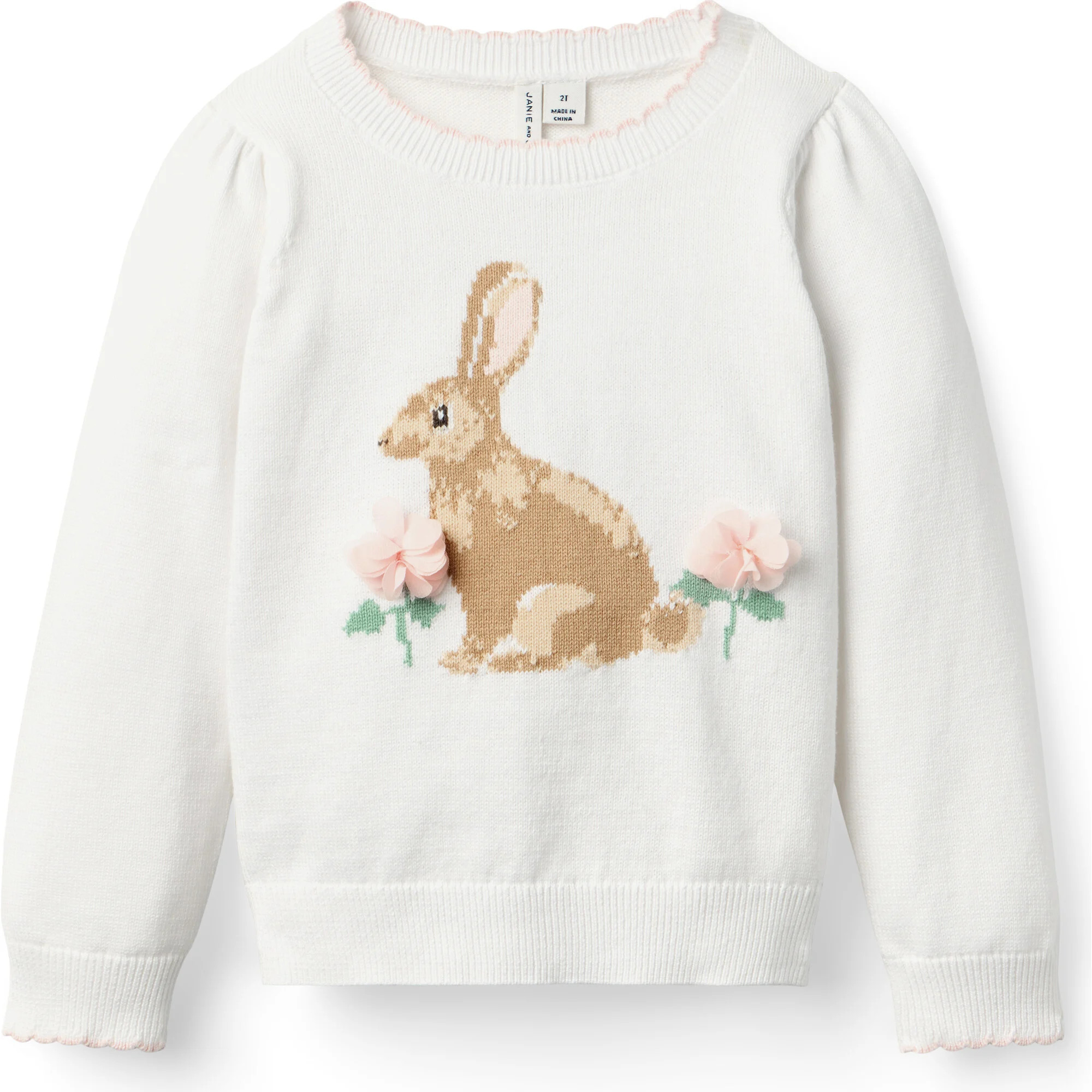 Bunny Sweater, White | Maisonette
