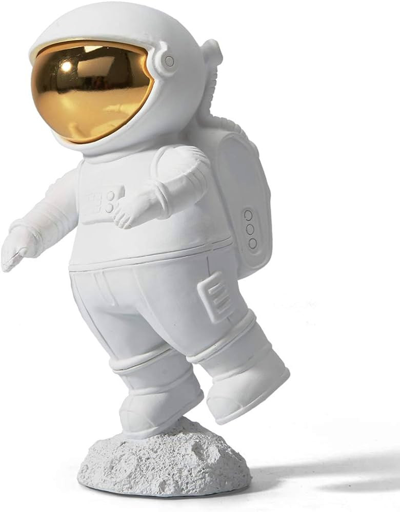 HAUCOZE Figurine Astronaut Decor Statue Spaceman Sculpture Polyresin Arts Gifts 7.5 inch | Amazon (US)