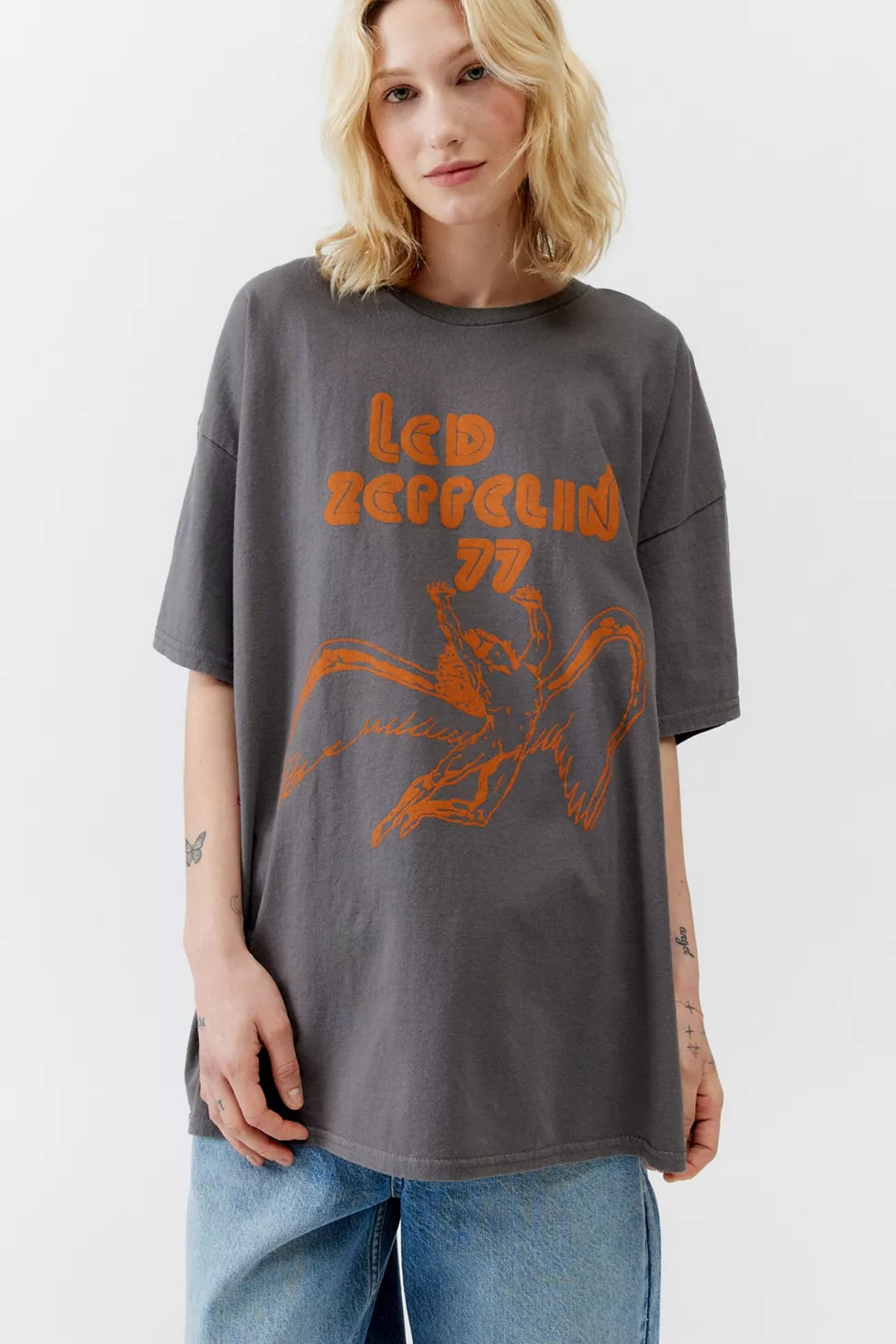 Led Zeppelin '77 Tour Oversized Tee | Urban Outfitters (US and RoW)
