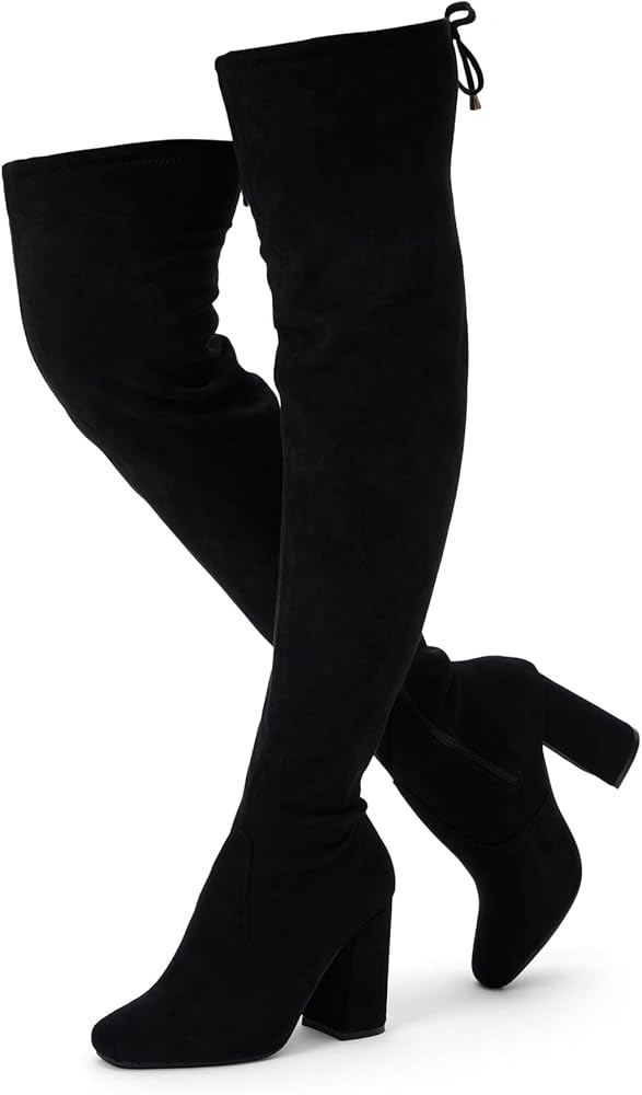Vepose Women's 995A Over The Knee High Tall Square Toe Block Heel Boots for Women | Amazon (US)