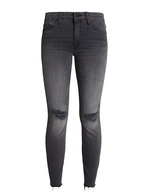 Looker Distressed Stretch Skinny Crop Jeans | Saks Fifth Avenue