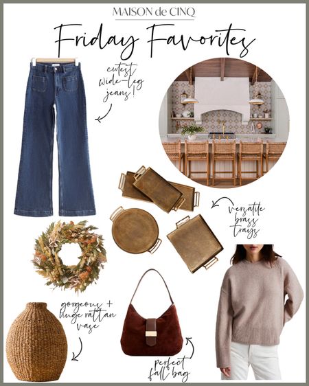 We’re sharing so many great finds for Friday Favorites this week, like the cutest Jenny Kayne sweater dupe, fall wreath on sale!, the perfect fall bag, wide leg jeans and more!

#falldecor #homedecor #falloutfit #wickervase #fallhandbag 

#LTKSeasonal #LTKover40 #LTKhome