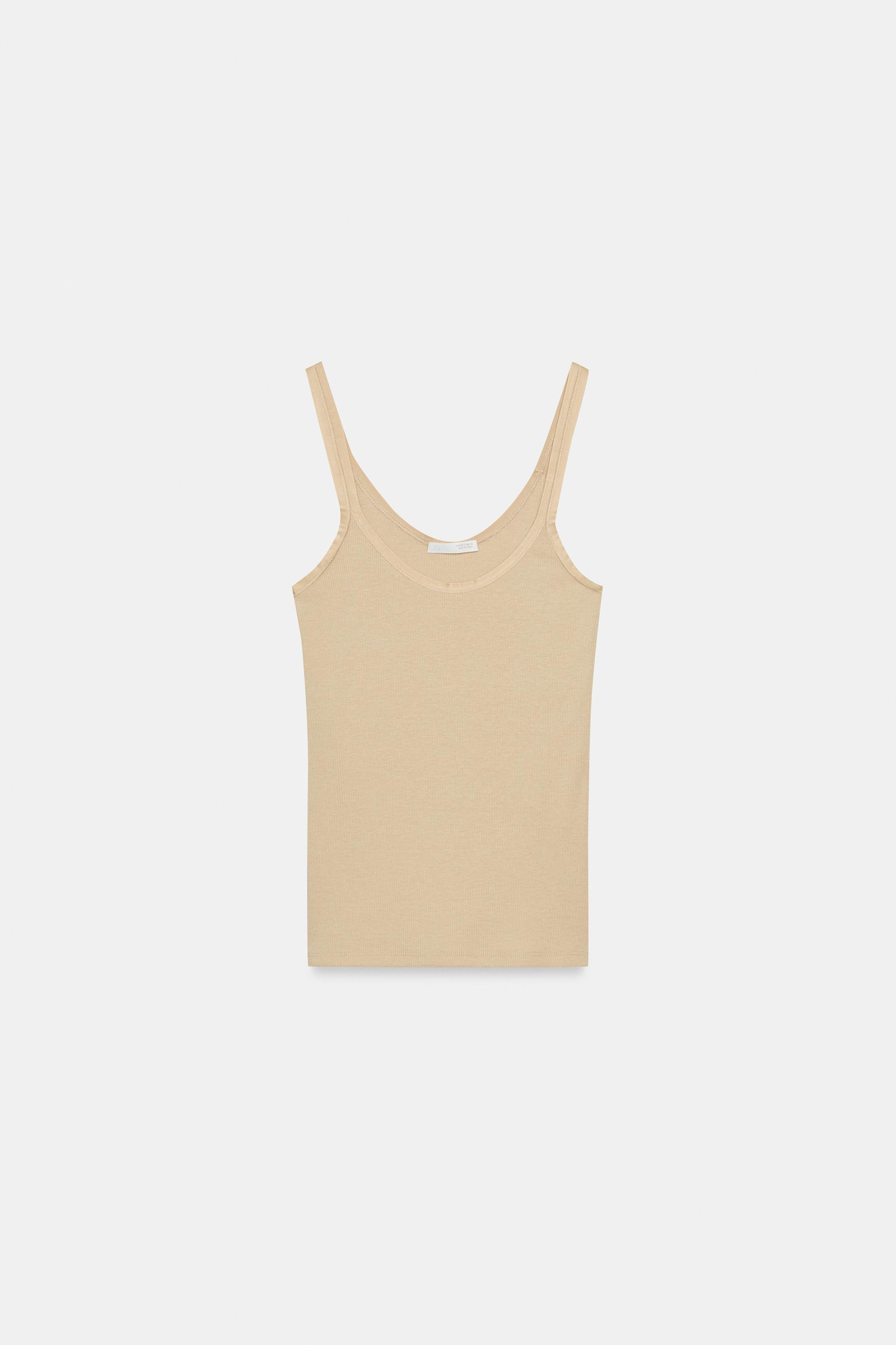 RIBBED STRAP TOP | Zara US