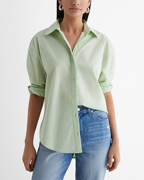 Poplin Boyfriend Portofino Shirt | Express