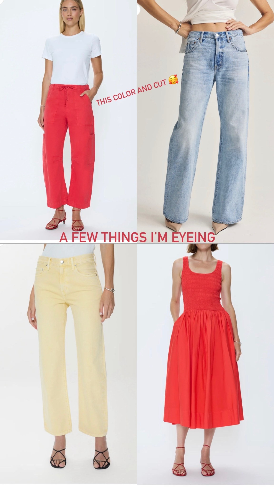 This color palate is 🔥🔥 love this red and in those utility pants ❤️❤️. The cut of that yellow denim is amazing. This is my favorite fit of this brand  

#LTKootd #LTKOver40 #LTKgrwm