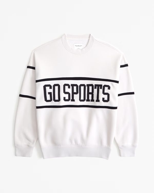 Go Sports Chenille Graphic Vintage Sunday Crew | Abercrombie & Fitch (US)
