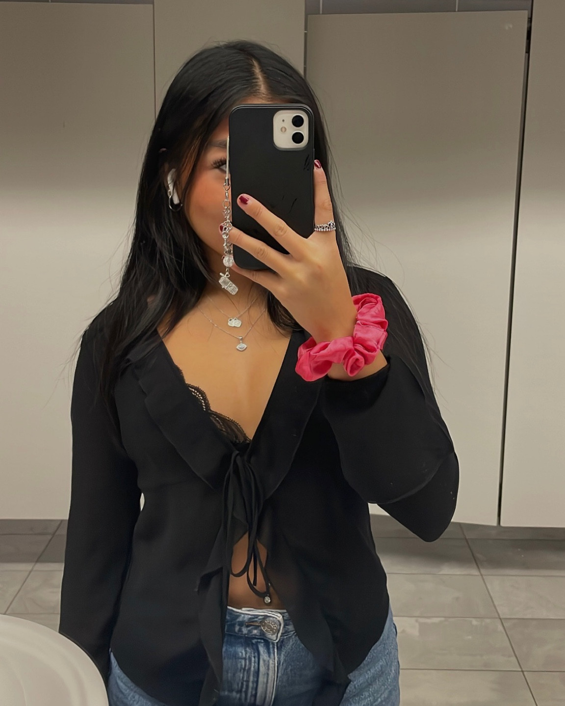 garage mesh tie top, black lace bralette, evil eye evry jewels necklace, tiffany and co necklace


#LTKbeauty #LTKstyletip #LTKfindsunder100