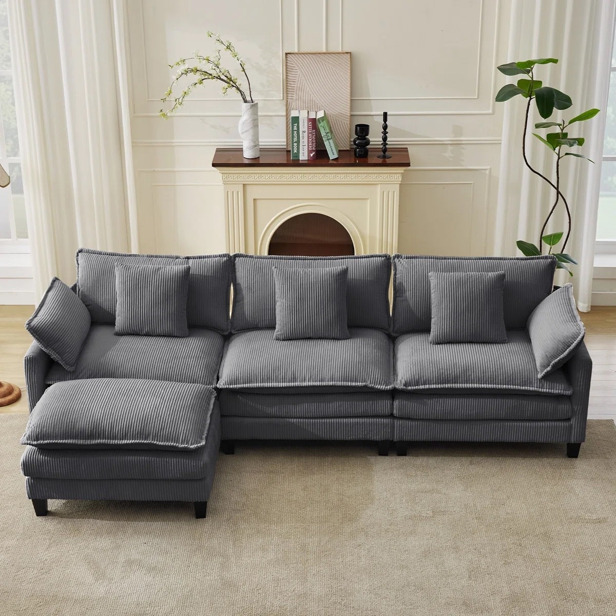 A cozy sectional that checks every box. This ribbed corduroy sectional sofa in a soft charcoal gray feels plush, relaxed, and perfect for everyday lounging. The chaise makes it ideal for movie nights, while the deep seats and matching throw pillows add that sink-in comfort everyone loves. A great anchor piece for a modern, cozy living room.
#sectionalsofa #cozylivingroom #modernhome #corduroycouch


#LTKHome #LTKSaleAlert
