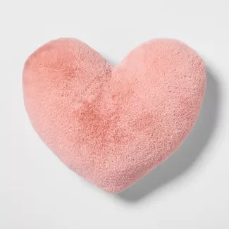 Heart Faux Fur & Velvet Throw Pillow - Pillowfort™ | Target